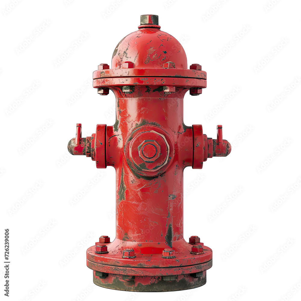 A Red Fire Hydrant.. Isolated on a Transparent Background. Cutout PNG. A Red Fire Hydrant.. Isolated on a Transparent Background. Cutout PNG.