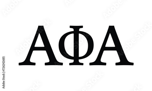 Alpha Phi Alpha greek letter, ΑΦΑ greek letters, ΑΦΑ	 photo