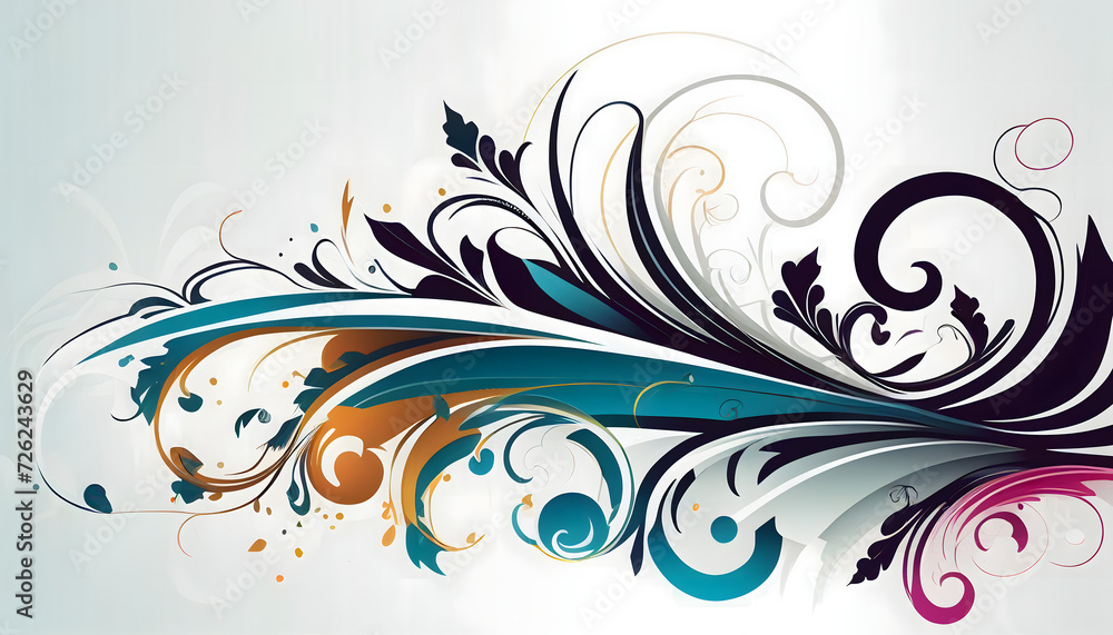 bandeau design vector white background. Generative AI. bandeau design vector white background. Generative AI.