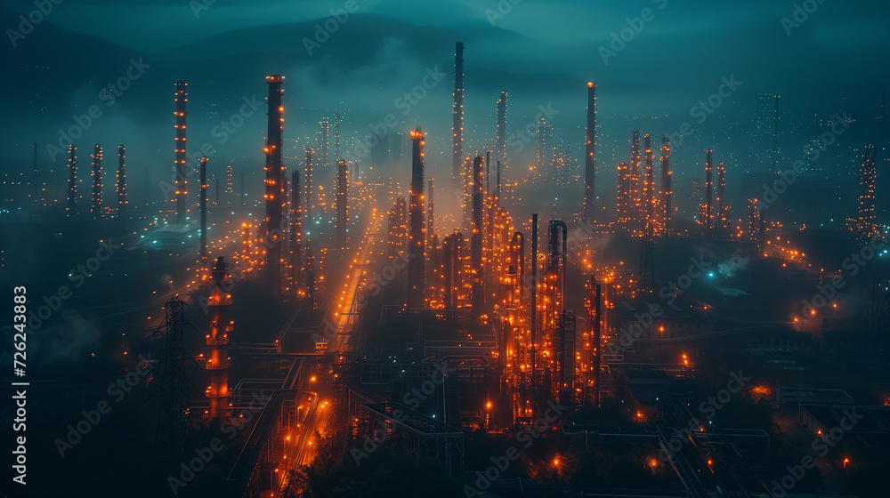 工業地帯の夜景 工業地帯の夜景