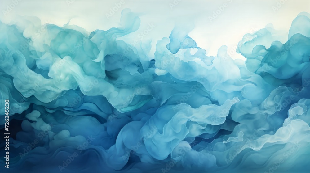 Abstract watercolor sea waves drawing on a white background. Ocean art Abstract watercolor sea waves drawing on a white background. Ocean art