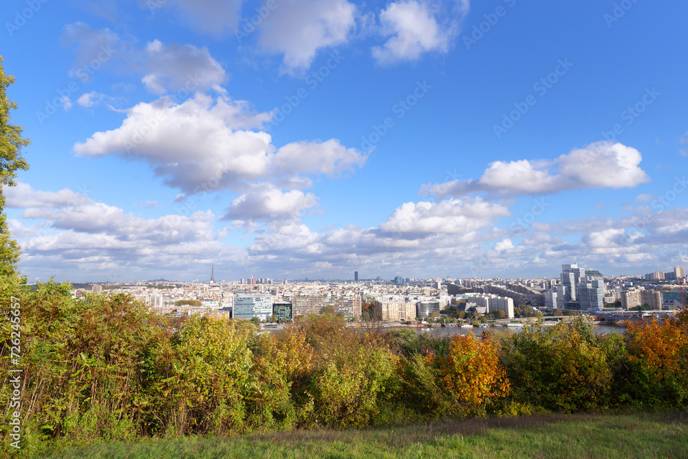 Panoramic view in the National Estate of Saint-Cloud 