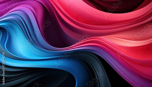 Wave abstract colorfull background wallpaper. Created with Ai