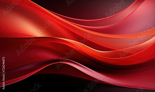 Elegant red silk with soft gradient background. Created with Ai