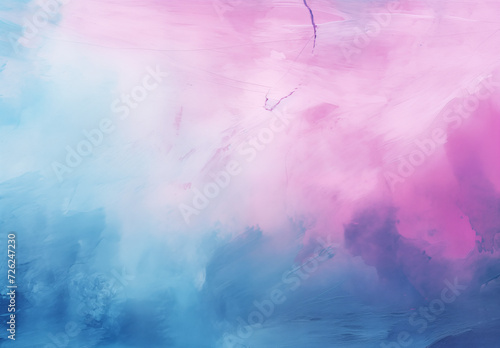 Cosmic Harmony Abstract Background in Acrylic with Strokes of Purple   Sky-Blue on Unprimed Canvas