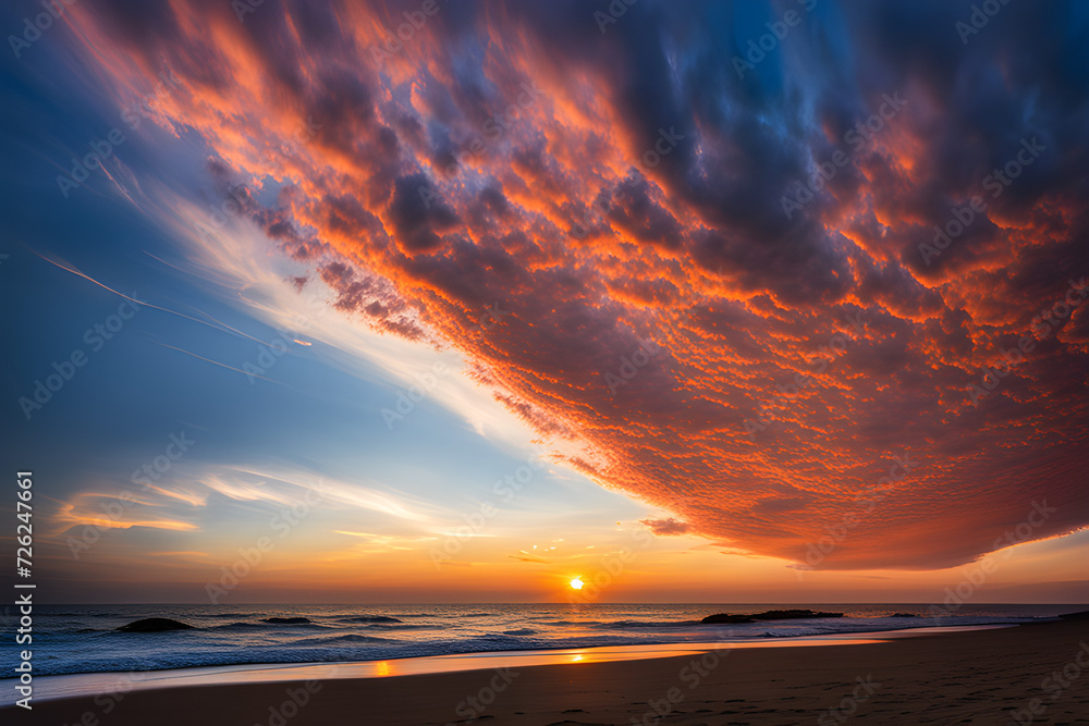 sky meeting the sea