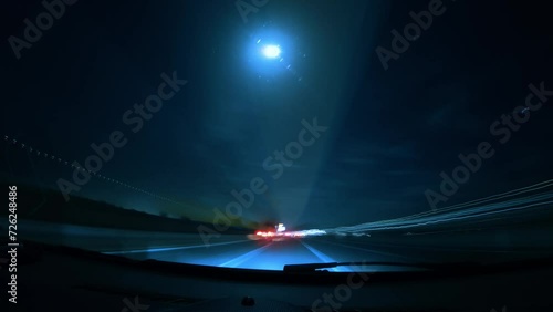 Video of the Cars driving at night on the motorway in uk P3 photo