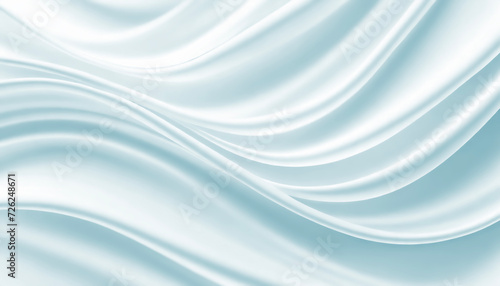 Light blue silk-like background with drapes