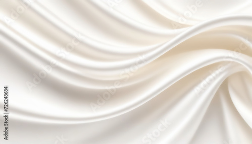 White silk-like background with drapes photo