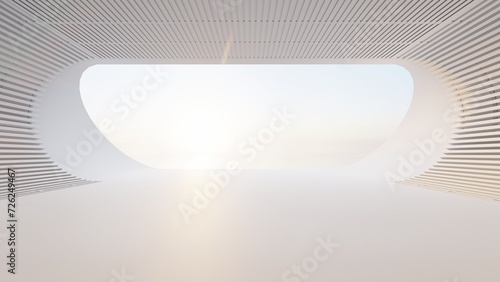 Fototapeta Naklejka Na Ścianę i Meble -  Abstract architecture background arched interior 3d render