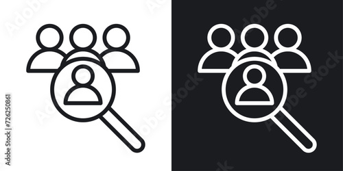 Hiring Icon Designed in a Line Style on White Background.