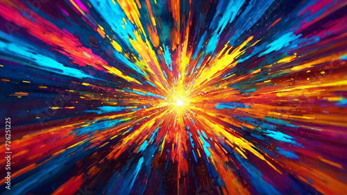 Fractal art colorful with motion blur effect abstract background for creative design