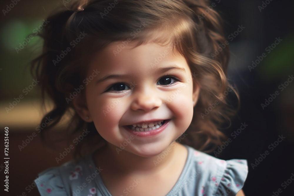Portrait of a joyful smiling little girl. Portrait of a joyful smiling little girl.