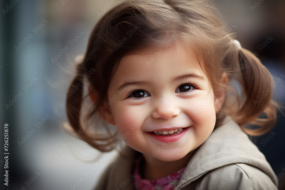 Portrait of a joyful smiling little girl. Portrait of a joyful smiling little girl.