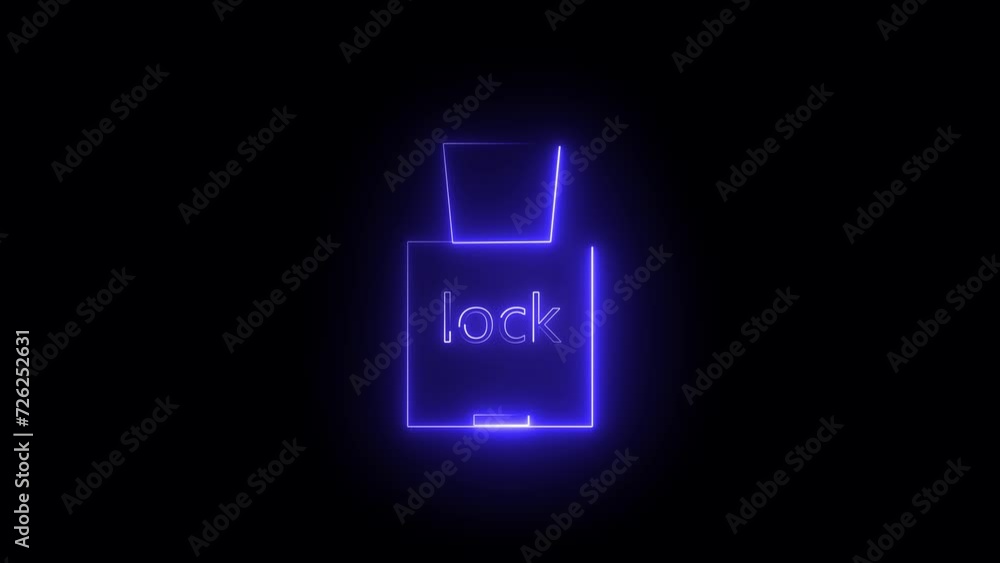 Glowing neon line Lock icon isolated on black background. Closed padlock sign. security concept. Glowing neon line Lock icon isolated on black background. Closed padlock sign. security concept.