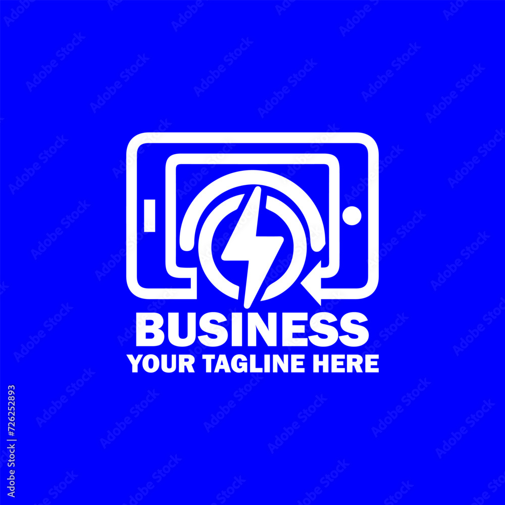 Abstract Initial Logo. White color isolated on Blue Background. Business Branding Logos. Flat Vector Logo Design Template Element icon. Abstract Initial Logo. White color isolated on Blue Background. Business Branding Logos. Flat Vector Logo Design Template Element icon.