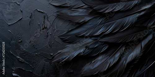 Abstract background with birds feathers dark colors