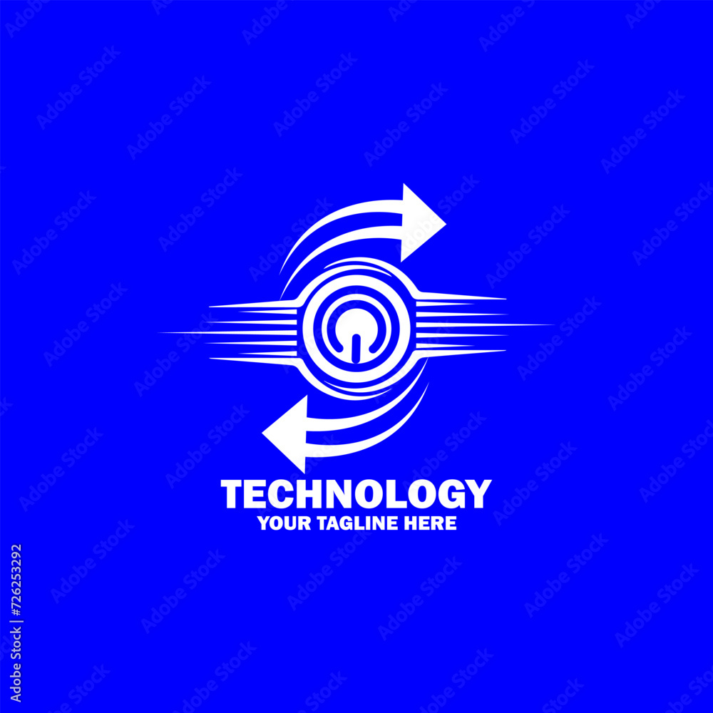 Abstract Initial Logo. White color isolated on Blue Background. Technology Branding Logos. Flat Vector Logo Design Template Element icon. Abstract Initial Logo. White color isolated on Blue Background. Technology Branding Logos. Flat Vector Logo Design Template Element icon.