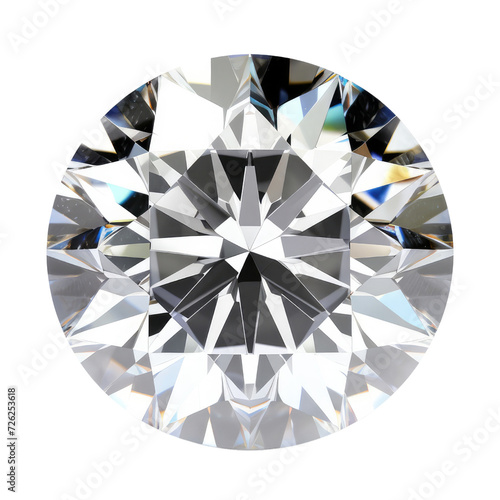 Top view diamond on transparent background