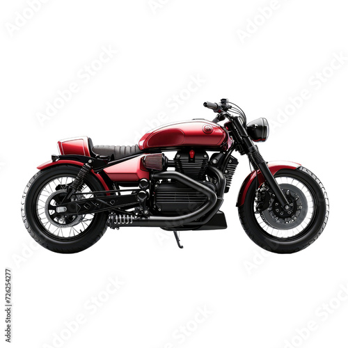 side view Motorcycle isolated on white background