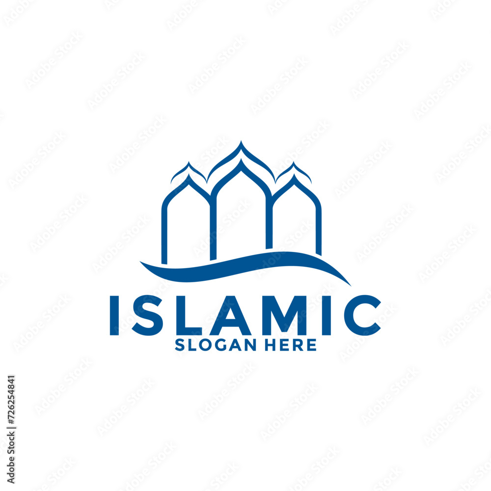 Fototapeta premium Modern Islamic Luxury Logo Vector Template, Muslim Logo Icon