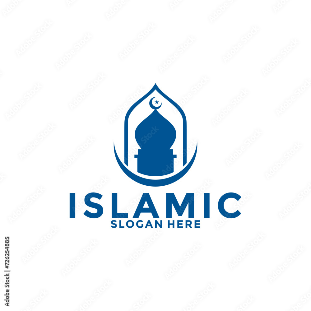 Modern Islamic Luxury Logo Vector Template, Muslim Logo Icon Modern Islamic Luxury Logo Vector Template, Muslim Logo Icon