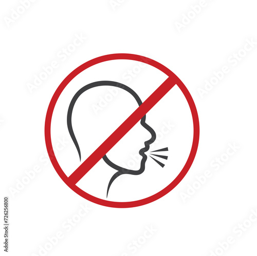 illustration of silent, silent symbol, vector art.