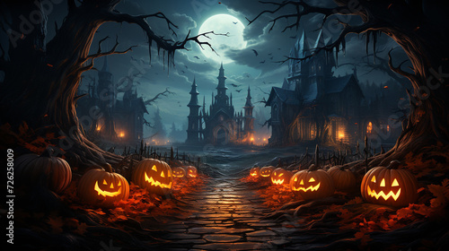 Halloween illustration background