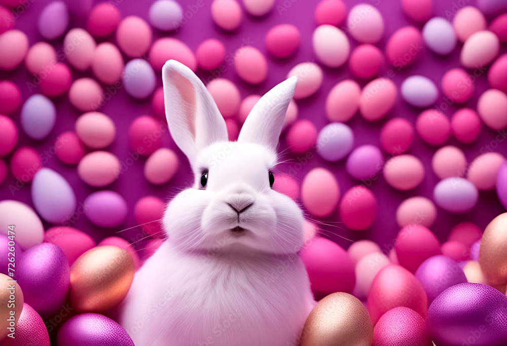 AI Generative illustration of a traditional Easter holiday design scene AI Generative illustration of a traditional Easter holiday design scene
