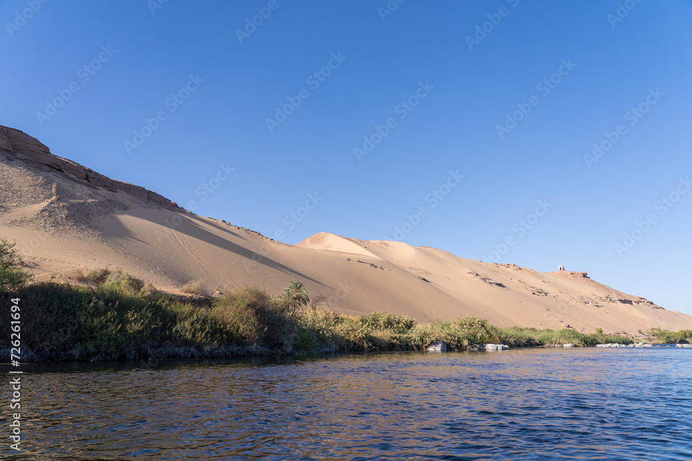 Landschaft am Nil, Ägypten, Assuan