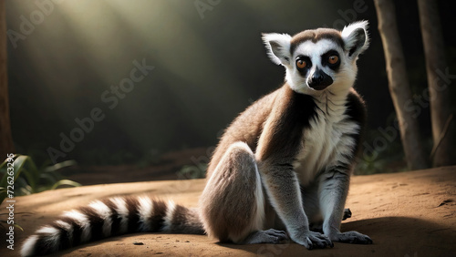 Cute lemur high quality background