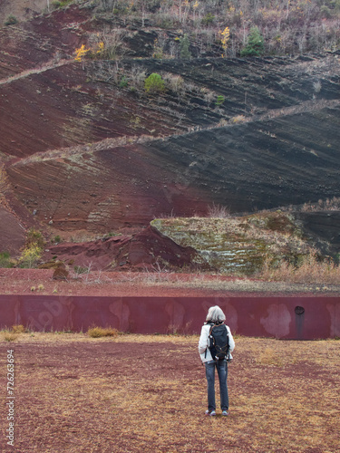 Volcanic area in Catalunya. Croscat volcano, Garrotxa park. Spain photo