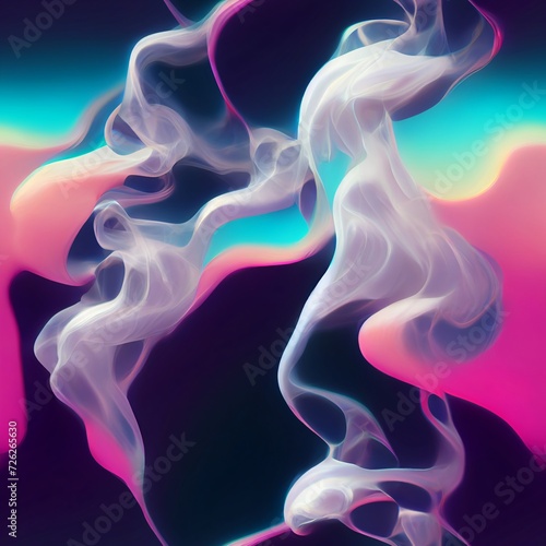 Seamless Vaporwave Smoke Pattern Abstract