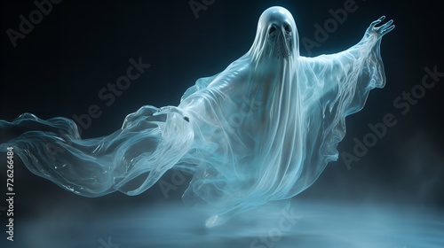 Halloween Ghost on Transparent Background - Spooky Specter
