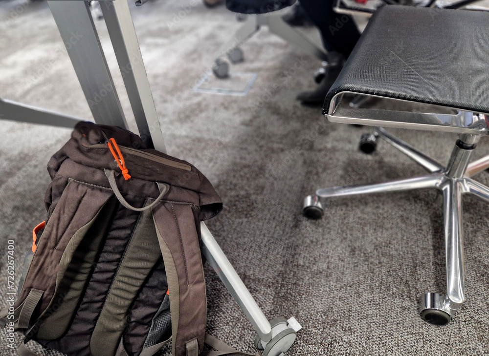 Fotografie forgotten backpack in the office