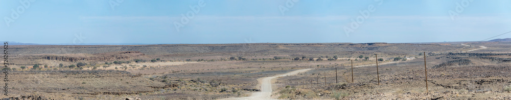 C12 gravel road in desert, near Holoog,  Namibia