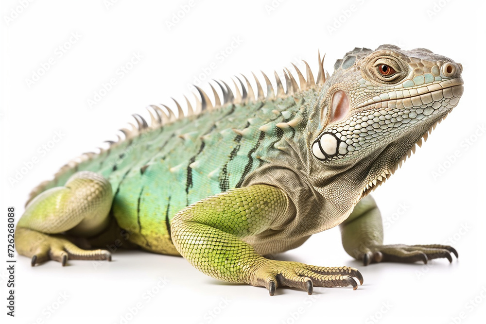 Fototapeta premium iguana_isolated_on_white_background_cutout