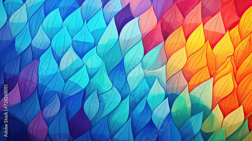 The beauty of a colorful pattern background, playing with symmetry, repetition, and vibrant color palettes, visually appealing and dynamic compositions Ai Generative