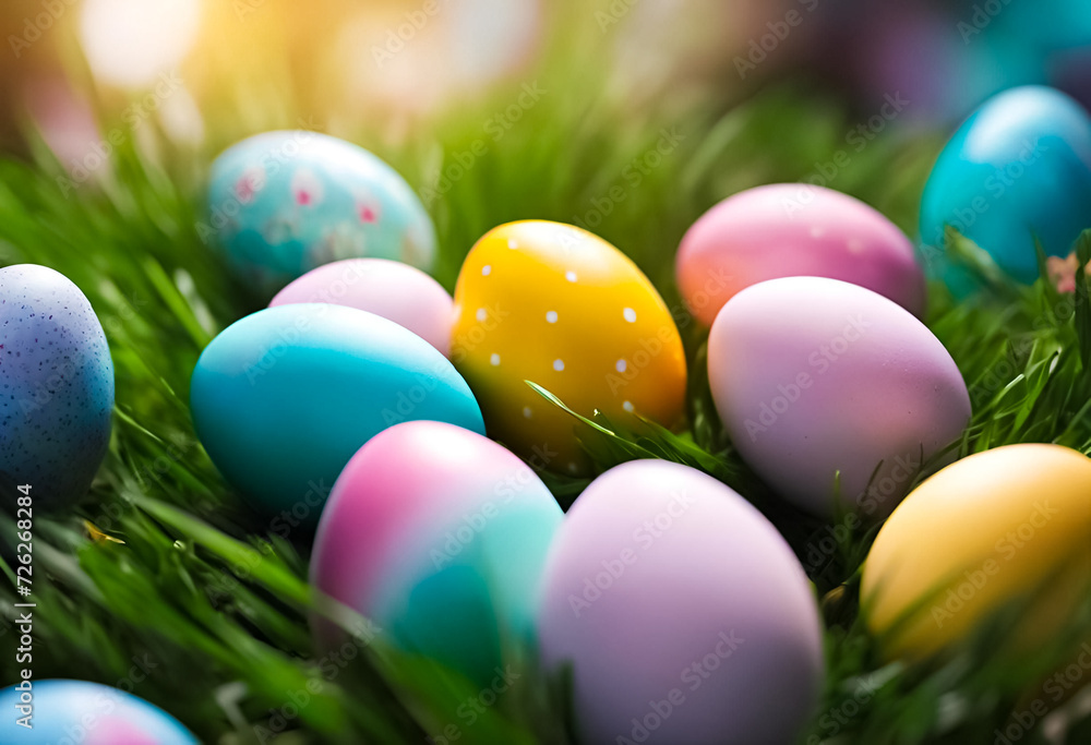 AI Generative illustration of a traditional Easter holiday design scene AI Generative illustration of a traditional Easter holiday design scene