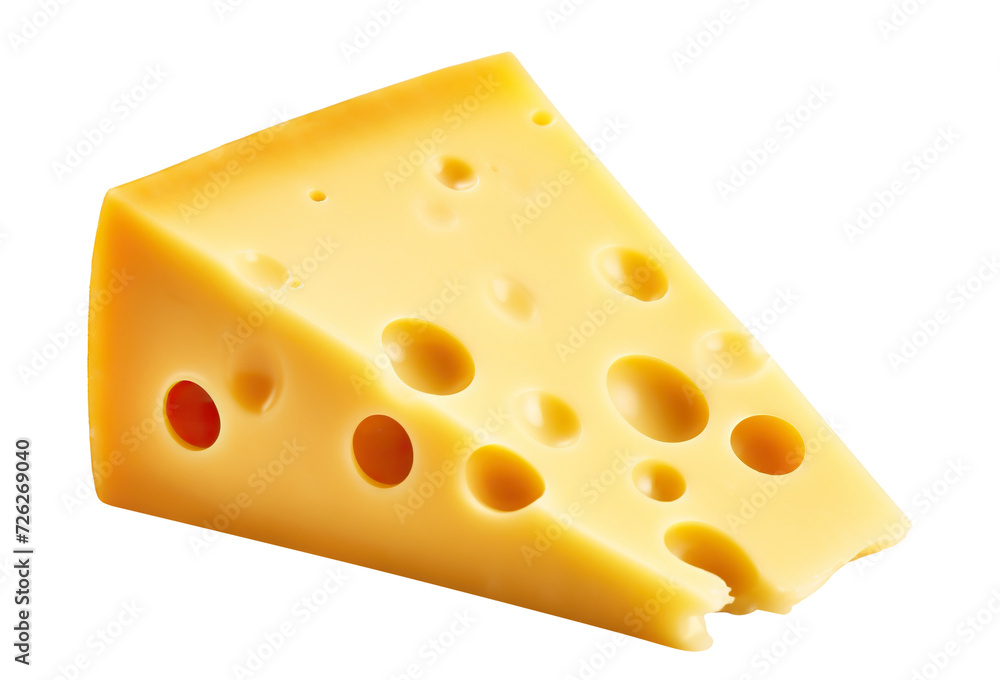 Piece of delicious cheese cut out Piece of delicious cheese cut out