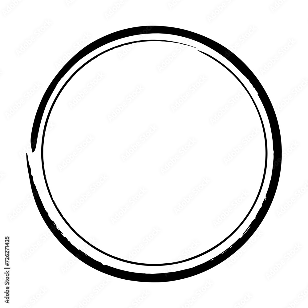 Circle frame icon, grunge element border background shape template for decorative doodle for design illustration Circle frame icon, grunge element border background shape template for decorative doodle for design illustration