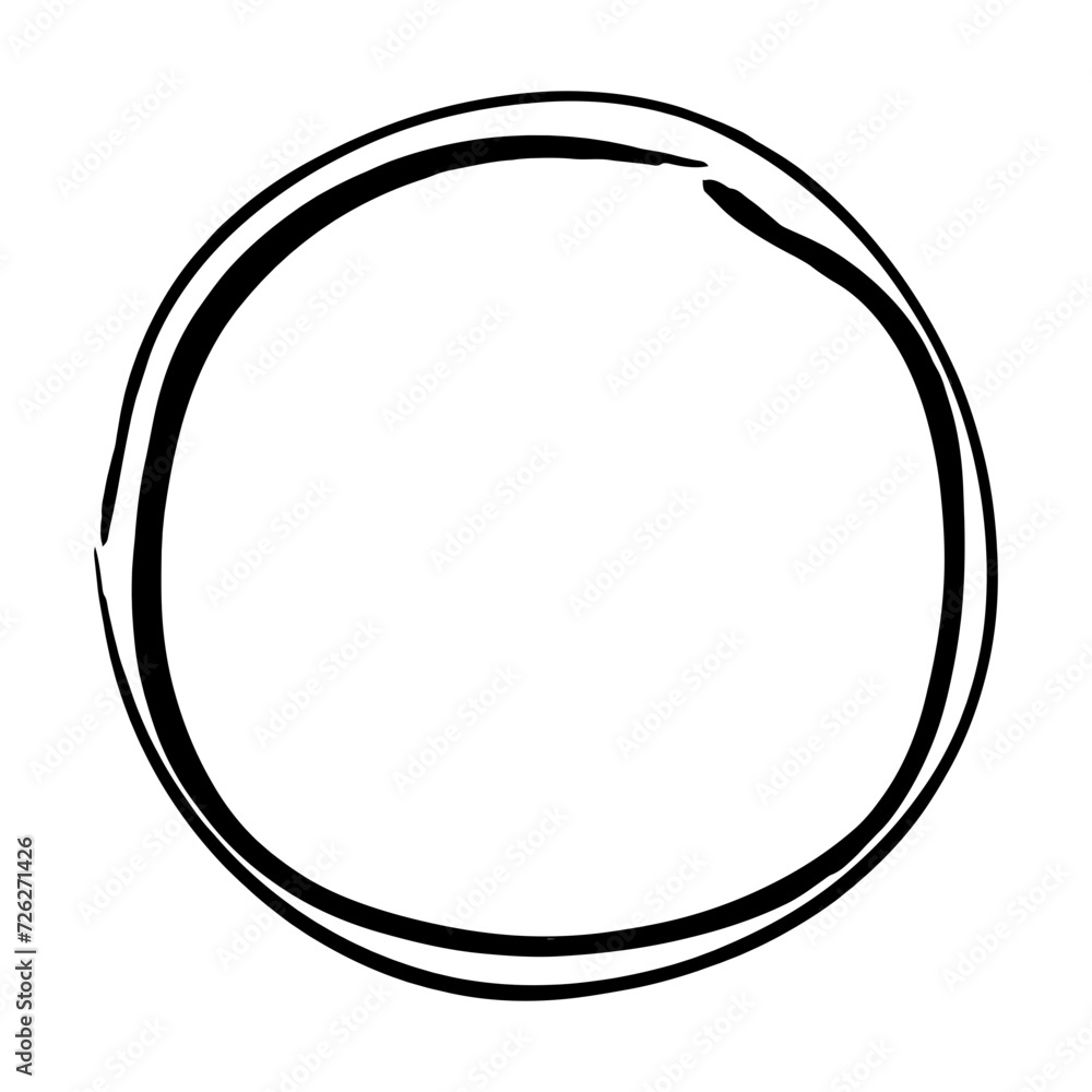 Circle frame icon, grunge element border background shape template for decorative doodle for design illustration Circle frame icon, grunge element border background shape template for decorative doodle for design illustration
