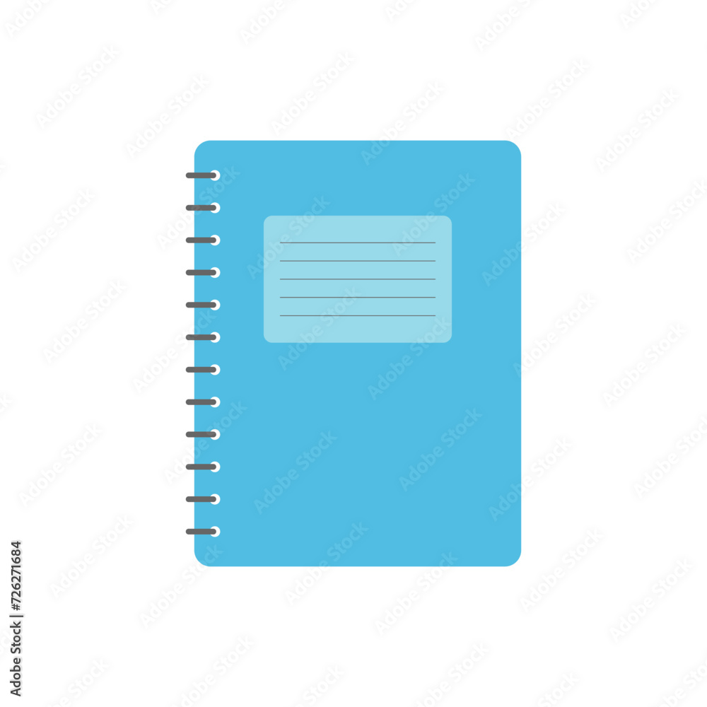 Notebook for students on a white background. Vector illustration