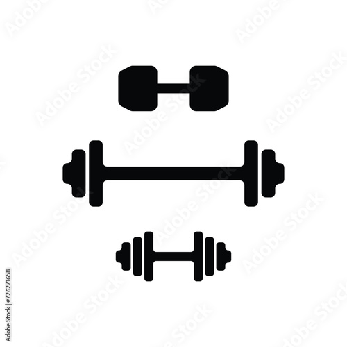 Illustration of gym dumbbells or barbells