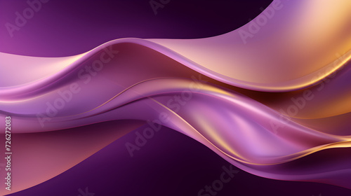 Ethereal Dreamy 3D Wave Abstract Background in Bright Gold and Purple Gradient Silk Fabric Pro Photo,, Beautiful light purple crystal jewelry wallpaper