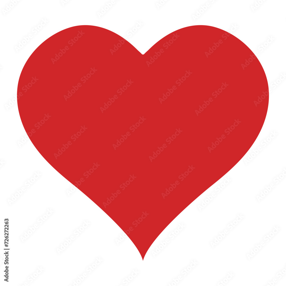 Heart red icon. Love sign. Vector illustration isolated on white background