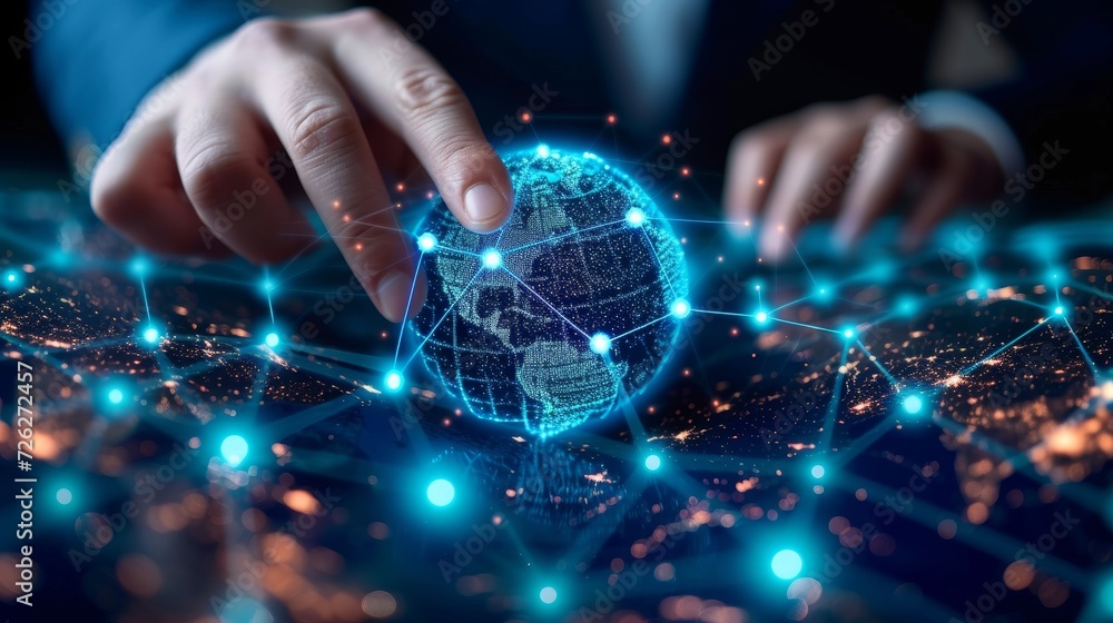 a person with the connecting world in their hands, concept of travel, world networking, geography, exploration, global business, international relations, education. a person with the connecting world in their hands, concept of travel, world networking, geography, exploration, global business, international relations, education.