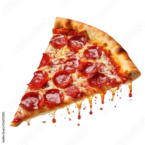 A slice of pizza on transparency background PNG 