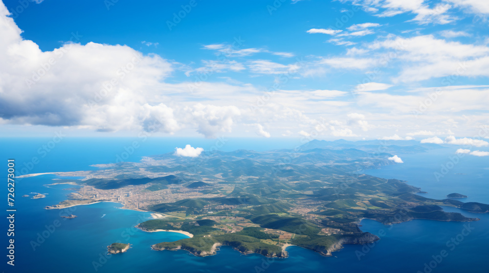 Aerial view of balearic islands