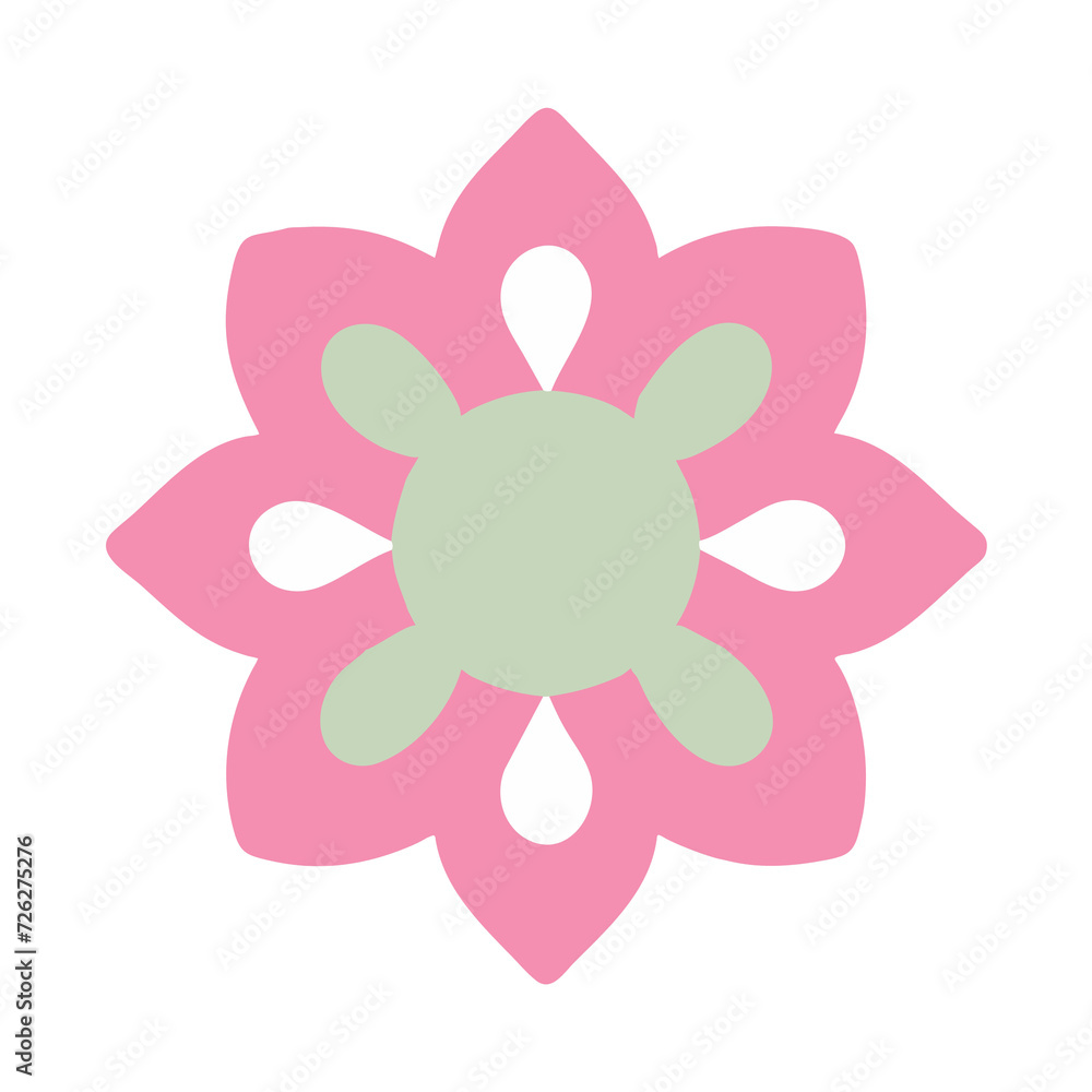 Beautiful flower shape design for various decorations.
